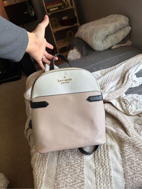 kate spade Two-Tone Cream and Blush Backpack